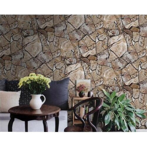 Beibehang Beautiful retro stone pattern culture marble texture wallpaper living room restaurant hotel bar brick papel de parede