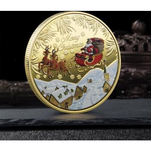Creative Christmas Santa Claus Commemorative Coin Souvenir Collectible Art