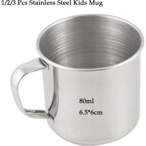 80ml 304 Stainless Steel Mugs Small Size Water Cups For Kids Outdoor Camping Travel Hiking Kindergarten Children Drinking Cup