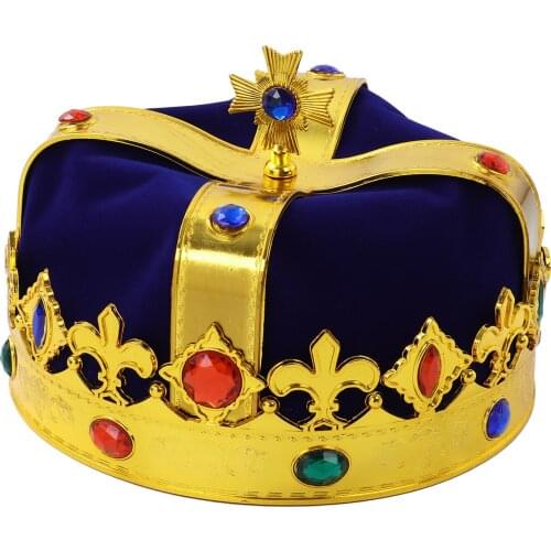 Fashion King Crown Hat Cosplay Prop Children Show Party Hat King Prince Crown Decoration Party Supplies