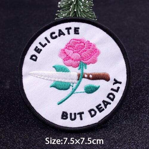 Diy Cartoon Embroidered Patches For Clothing Badges Letter Alien Cute Patch For Clothes Iron On Patches Rose Punk Sticker stripe