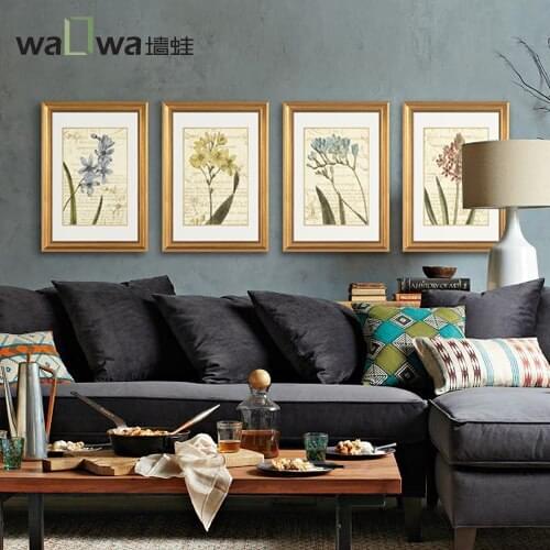 The wall hanging painting murals have American frog flower box painting of modern European style living room sofa decorative pai