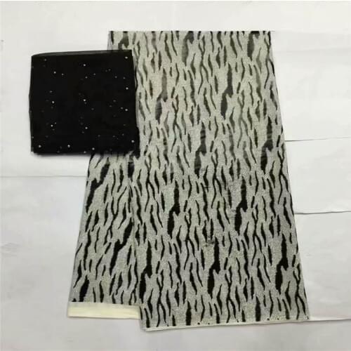 Latest High quality cotton printing metallic fabric 5+2 yards with Swiss voile lace tissu for ladies wedding dress! LXF3.372