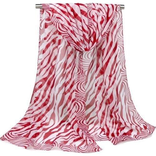 2020 NEW Zebra stripes Breathable chiffon scarf silk square hijab cool shawl ladies foulard femme Scarves hair bufanda mujer