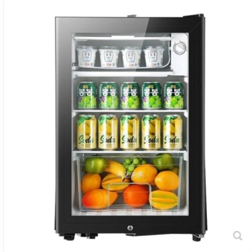 New 90L Mini single door refrigerator super capacity ice bar refrigeration micro freezing Office Hotel household exquisite 220V