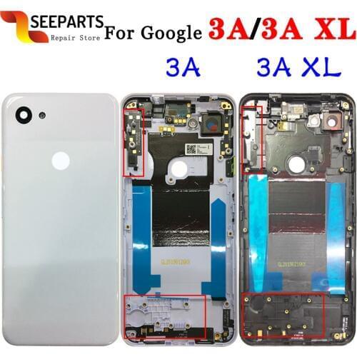 Original NEW For Google Pixel 3A Back Battery Cover Housing Case Replacement Parts For Google Pixel 3A XL Battery Cover