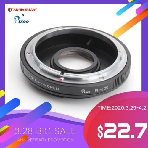 Pixco For FD-EOS Mount Adapter Ring For Canon FD Lens to Canon EOS EF Came 760D, 750D, 5DS(R), 5D Mark III, 5D Mark II
