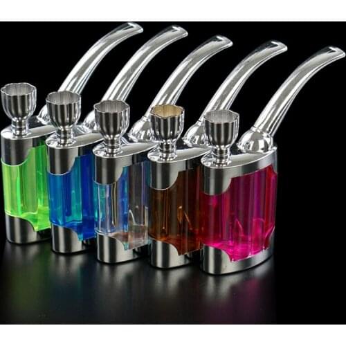 Plastic Smoking Pipe 5 Color Smoke Pipes Tobacco Pipe Cigarette Holder Hand Pipe