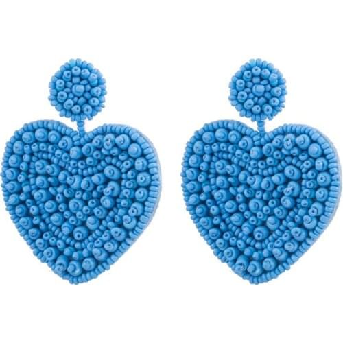 Sehuoran Bohemian Beads Pendant Party Earrings For Women Boho Jewelry New Handmade Beaded Statement Earrings Wedding Bijoux Gift