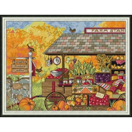 Agricultural Products Cross Stitch Kit Embroidery Needlework Stamped PatternsThread Counted Fabric Needlepoint 11CT 14CT Printed