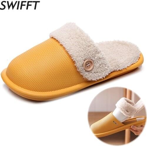 Removable Washable Cotton Slippers New2021 Warm Men Winter Home Shoes Waterproof Women Couple Non-Slip Plush Indoor Dropshipping