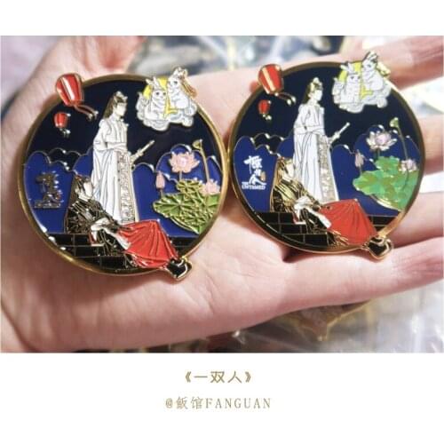 The Untamed Wei Wuxian Lan Wangji Wang Yibo Xiao Zhan Metal Badge Pin Limit Collection For Women Men Thoughtful Xmas Gift H