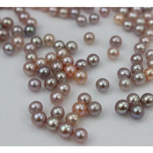 Unique Pearls jewellery Store,AA 6MM White Pink Lavender Half Drilled Freshwater Pearl Matched Pair,LS4-026
