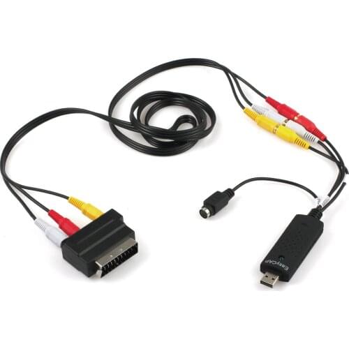 Usb2.0 Vhs To Dvd Converter Audio Video Capture Kit Scart Rca Cable For Win10