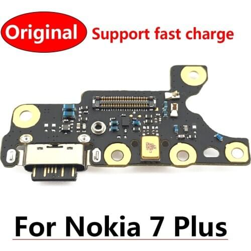 New For Nokia 7 plus 7+ TA-1049 1055 1062 Charger Charging Port Dock Connector Micro USB Port Flex Cable Board Repair Parts