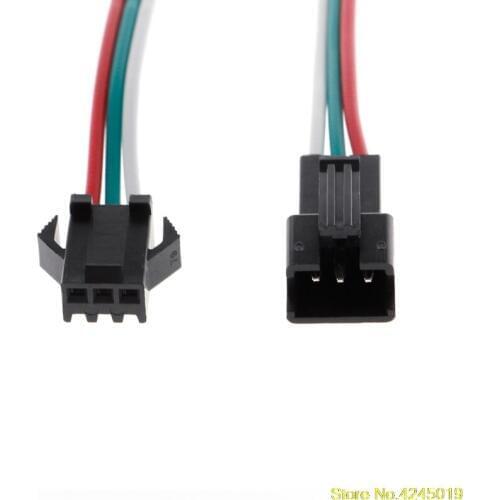 New High quality 10 Pairs 3 Pin JST SM Male Female Plug Connector Cable For WS2812B WS2812 WS2811 LED Strip Lamp