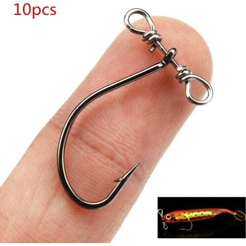 10pcs/lot 2.6cm 0.4g High Quality Durable Crank Fishing Hooks High Carbon Steel Sharped Soft Bait Hook Fishing Accessories
