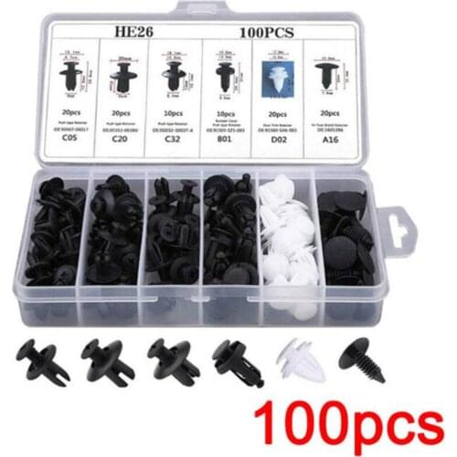 100pc Car Retainer Pin Rivet Bumper Fastener Accessories for Land Rover LR4 LR2 Evoque discovery 2 3 4 freelander 1 2