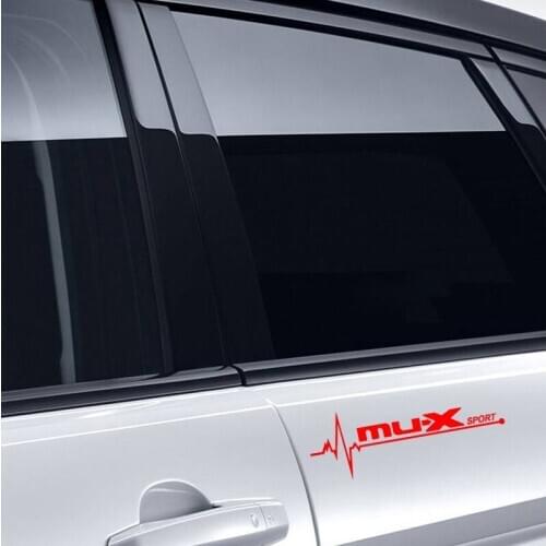 2 Pcs Car Stickers Side Window Trim Decals For Isuzu Mux