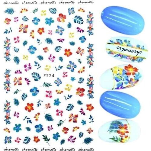 2021 Nail Stickers Flower Leaf Series Design Golden Rose Tattoo Stickers For Nails Manicure Decals Wraps Tool
