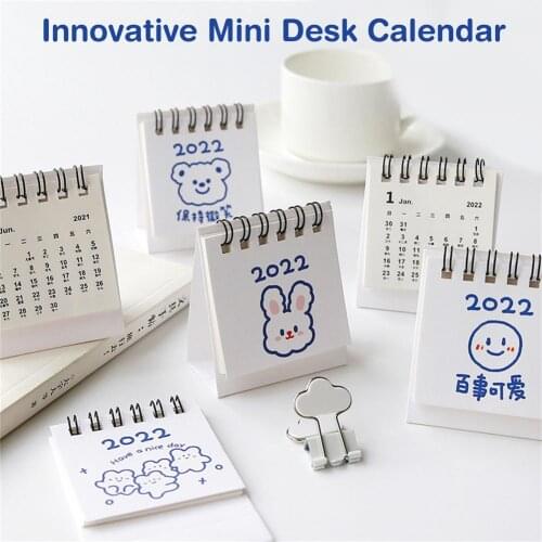 2022 Innovative Mini Desk Calendar Desktop Student Daily Notepad Home Decor Organizer Office School Supplies Simple Calendar