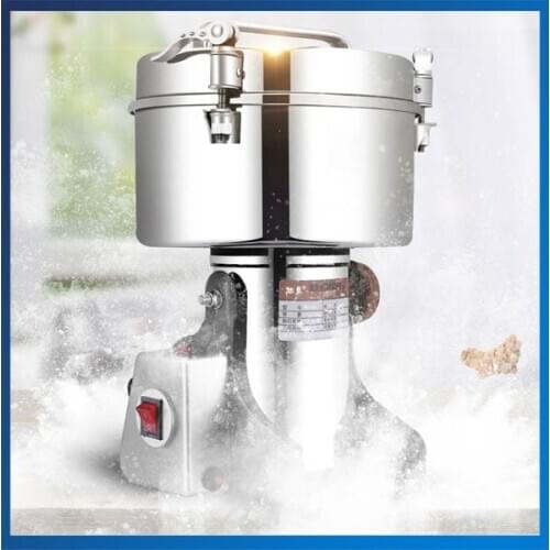 4500G Big Capacity Stainless Steel Portable Electric Grinding Mill Grains Machine Dry Food Powder Machine 220V 50HZ