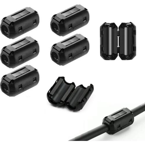 5PCS Ferrite Core Ring Choke Bead RFI EMI Noise Suppressor Filter for Keyboard Power USB Cord Antenna Audio Cable 3.5mm / 5.0mm