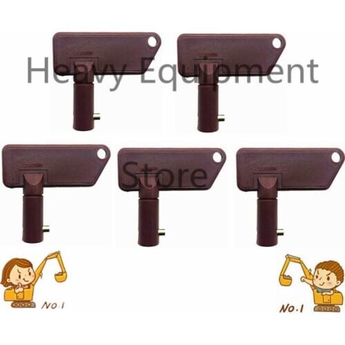 5 PC MS634212 Key For Terex Battery Master Disconnect Isolator For Volvo & IR Rollers