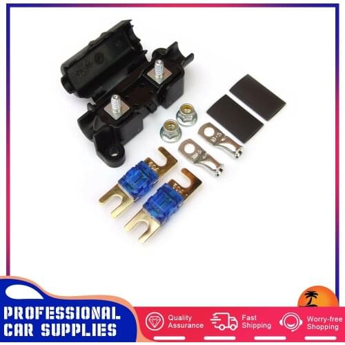 60 Amp In line Fuse Box Holder Set With Midi Fuse Terminal Heat Shrink Car Air Conditioner Fuse Accessories