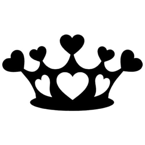 9.4cm*5.1cm Crown Hearts Love Fashion Car Styling Decal Vinyl Stickers