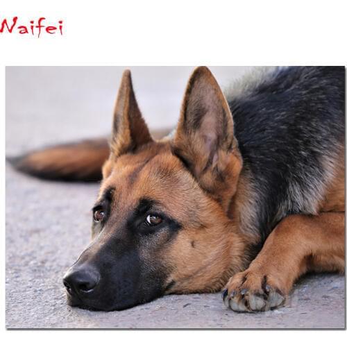 Dog German Shepherd Diamond Painting animals Square Full Drill Novelty DIY Mosaic Embroidery 5D Cross Stitch home decor gifts