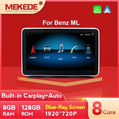 MEKEDE DSP Car Radio DVD For Benz ML W166/GL X166 2012-2015 NTG 4.5 Multimedia Stereo WIFI 4G LTE Navigation Carplay Screen