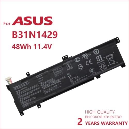 100% original B31N1429 Laptop Battery For ASUS A501L A501LX A501L A501LB5200 K501U K501UX K501UB K501UW K501LB K501LX K501L 48Wh