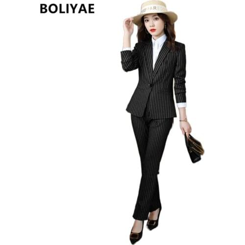 BOLIYAE Women's Office Trouser Suits