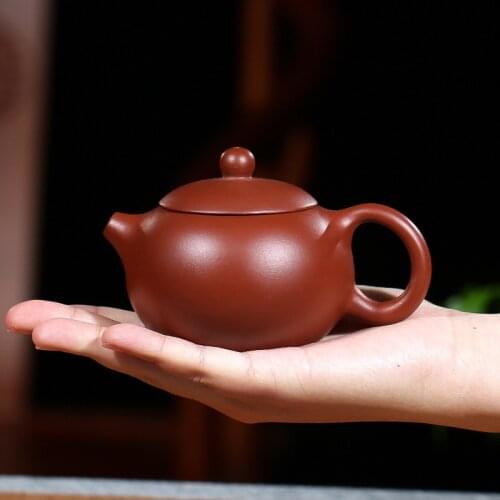 Yixing Zisha Kettle with Ball Filter Xishi Beauty Teapot Creative Teaware