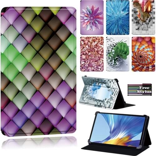 Tablet Case for Huawei MatePad(Pro 10.8/T8)/MatePad(10.4/10.8)/Enjoy Tablet 2 10.1/Honor V6 - 3D Pattern Flip Leather Cover Case