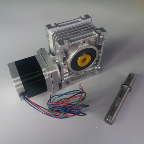 5:1 Worm Gearbox RV030 Speed Reducer 14mm output +Nema23 Stepper Motor 3A 56MM 1.2NM 172Oz-in Convert 90 degree For CNC Router