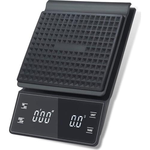 Digital Coffee Scale with Timer for Kitchen Weighing,3kg/0.1g Precision Kitchen Food Scale Drip Espresso Scale with LCD Display