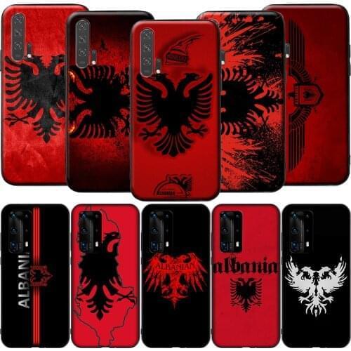 GX16 Albania Albanians Flag for Huawei Y5P Y6P Y7A Y8P Y9A Mate 10 20 30 Pro Lite Nova 2i 3 3i 4 5 5T 7 SE P Smart Z