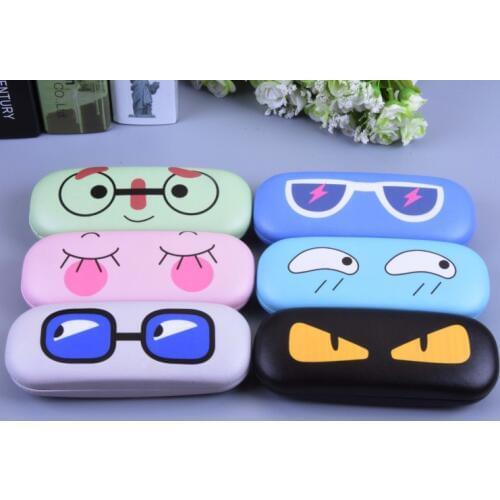 LIUSVENTINA Portable Hot Sale Cute Cartoon Eyes Expression Frame Glasses Box Sunglasses Case Birthday Gift for Children