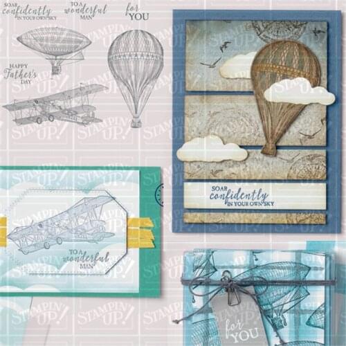 Hot Air Balloon Metal Cutting Dies and Stamps Scrapbooking Embossing Paper Craft Knife Mould Couple Stencils Dies New 2021