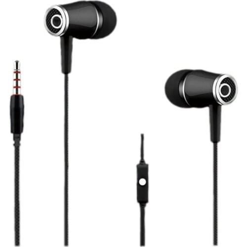 In-Ear Earphone Portable Mobile Phone Headset Wired Control 3.5mm interfac Mic Headphone for Android Apple Composite Diaphragm