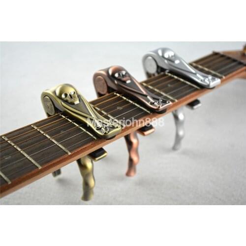 Alice Skull Capo Paint Metal Rubber Pad Acoustic Electric Guitar Capo Key Clamp Change Clamshell Package