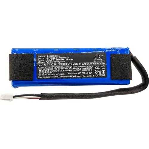 Cameron Sino 3000mAh Battery CP-HK06,GSP1029102 01 for Harman/Kardon Go Play, Go Play Mini