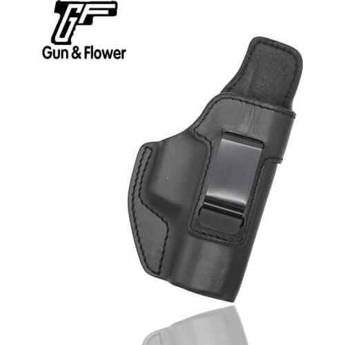 Gun&Flower Walther P99 Handgun Leather Holster IWB Concealed Carry Gun Pouch Weapons for Walther with Belt Clip