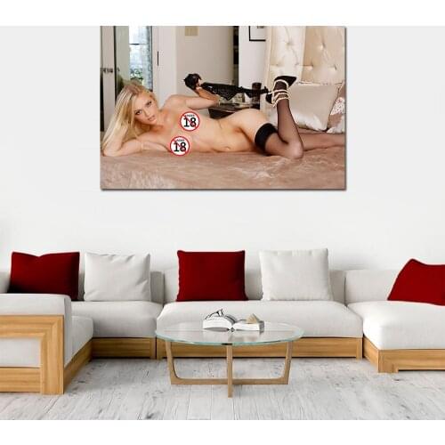 Beautiful Blonde Girl Hot Body Sexy Model Photo Wall Art Poster and Prints Canvas Painting For Room Decor