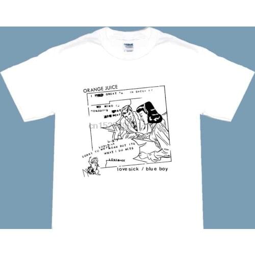 2019 Hot Sale 100% cotton ORANGE JUICE blue boy T-SHIRT PoST PuNK Postcard Records C86 INDIE Scotland Summer Style Tee shirt