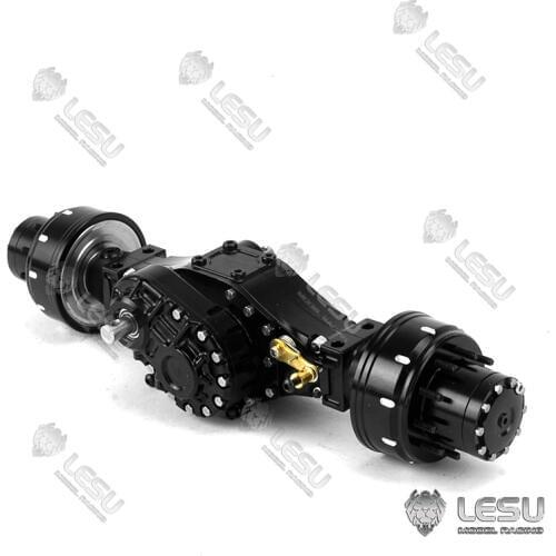 Metal LESU Differential Rear Wheel Reduction Axle 1/14 RC Truck Tmy Tractor TH16479