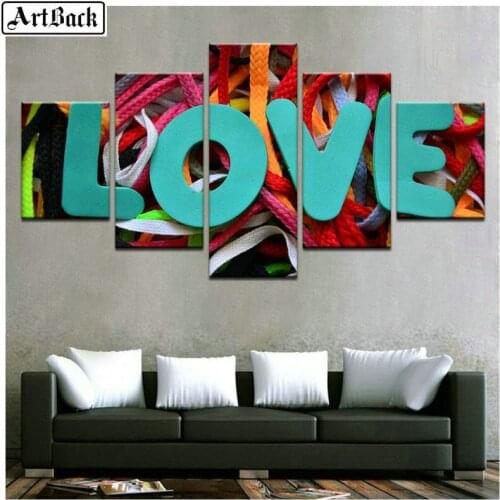 ARTBACK 5 spell diamond painting "LOVE" icon full square drill love pattern diamond mosaic 3d diamond embroidery