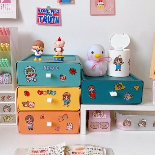 Desktop Plastic Storage Box Free Combination Drawer Organization Case For Home Sundries Cosmetics Organizer 4 Color